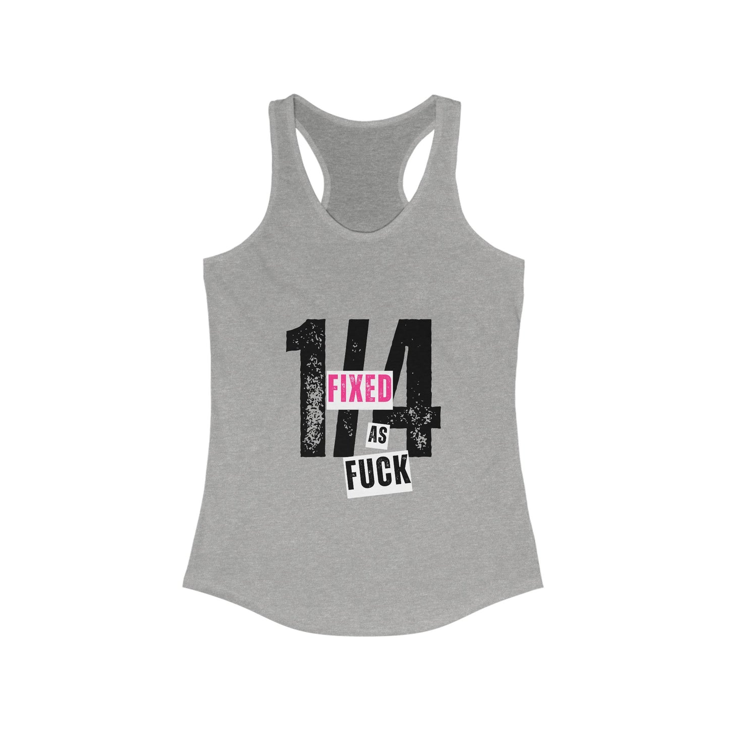 Funny Fixed as F*** Racerback Tank for Women – Perfect for Workouts & Casual Outings