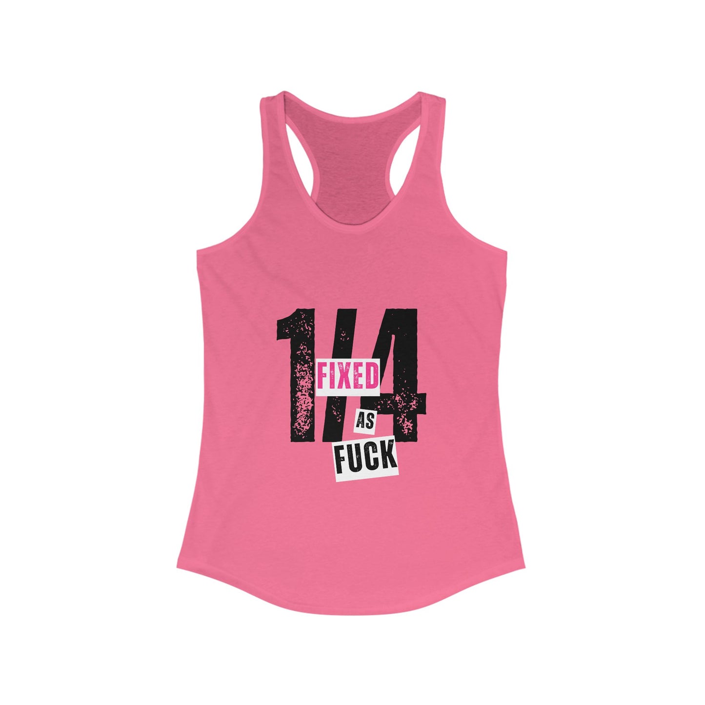 Funny Fixed as F*** Racerback Tank for Women – Perfect for Workouts & Casual Outings