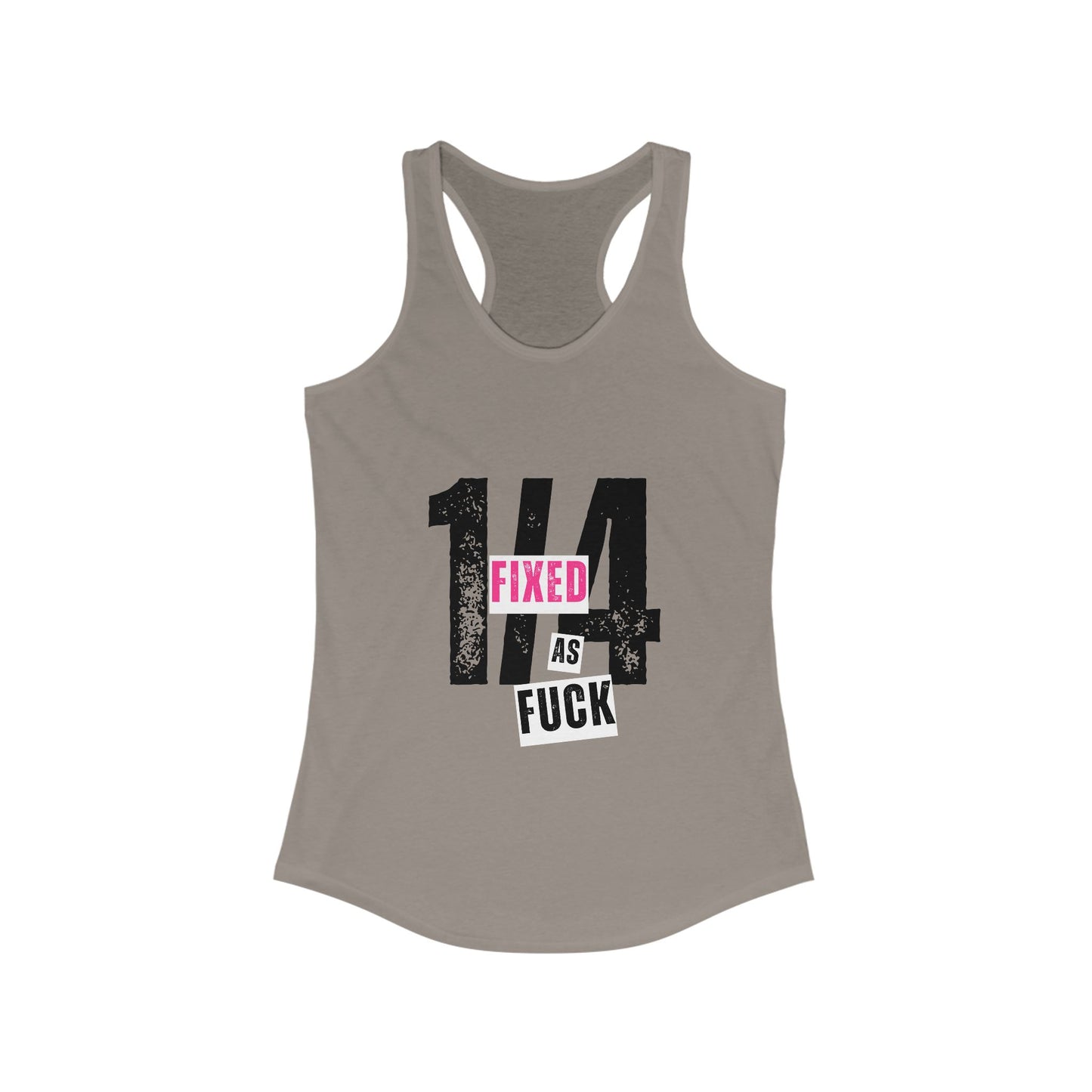 Funny Fixed as F*** Racerback Tank for Women – Perfect for Workouts & Casual Outings