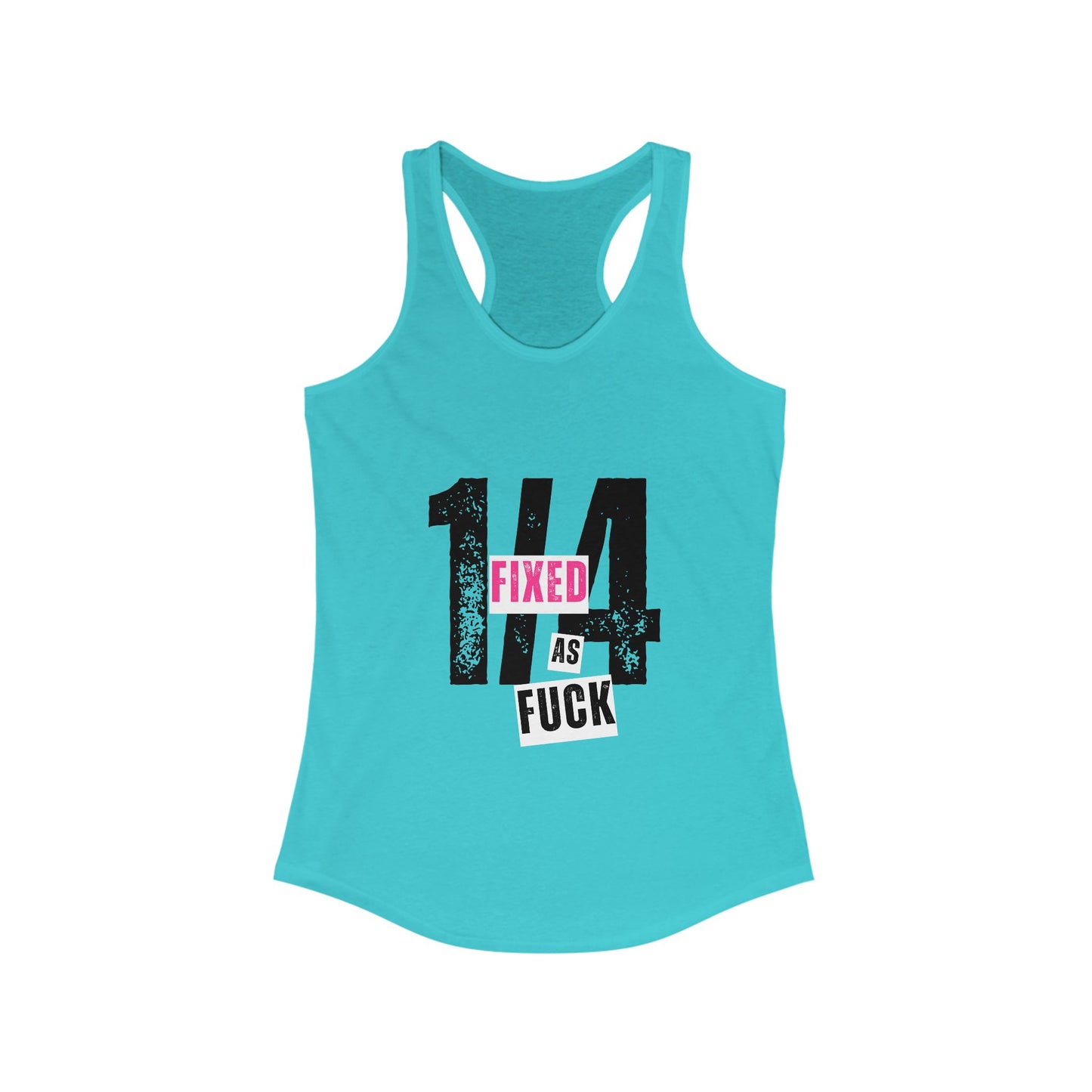 Funny Fixed as F*** Racerback Tank for Women – Perfect for Workouts & Casual Outings