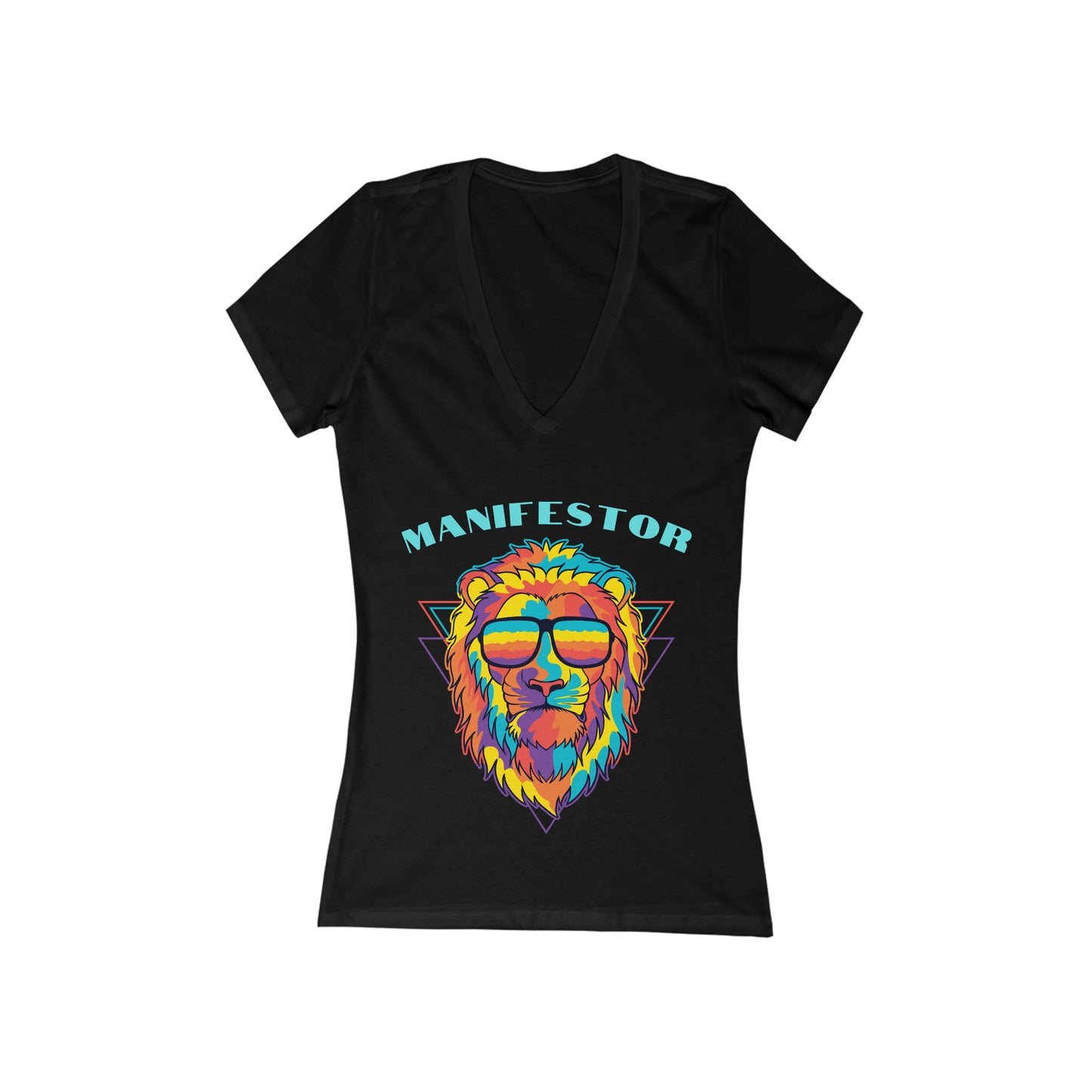 Manifestor Lion Deep V-Neck T-Shirt