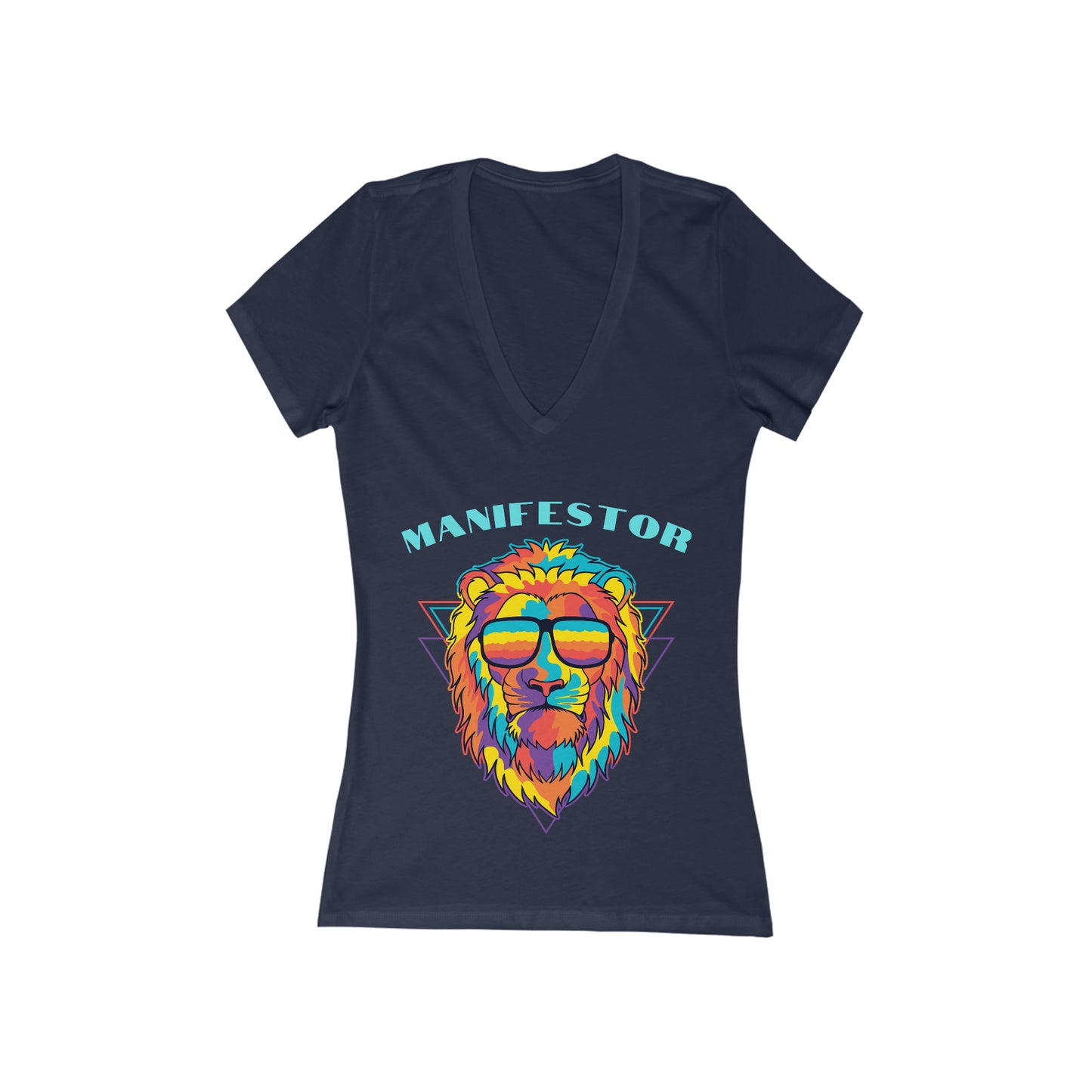 Manifestor Lion Deep V-Neck T-Shirt
