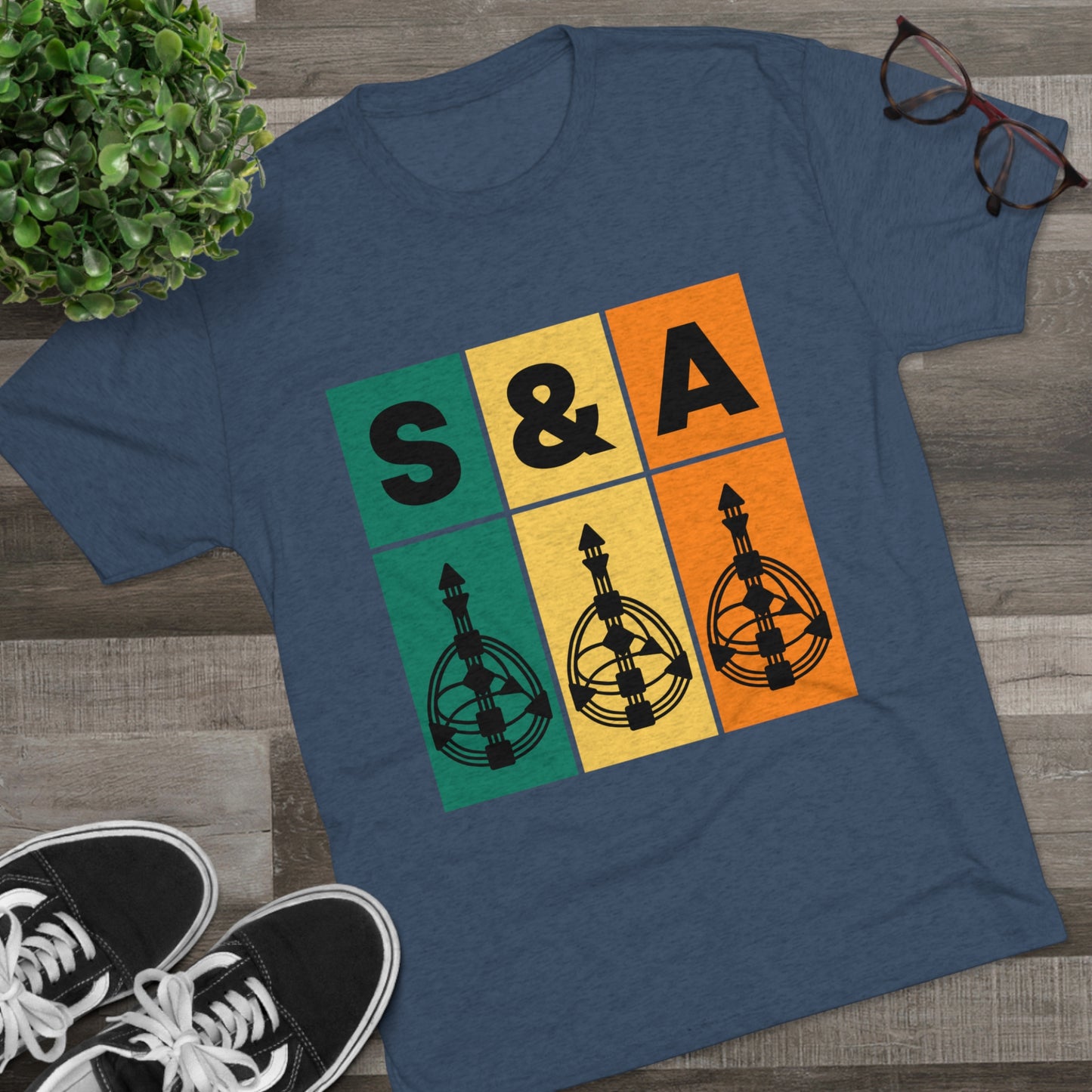 Color Block Strategy and Authority Men's Tee