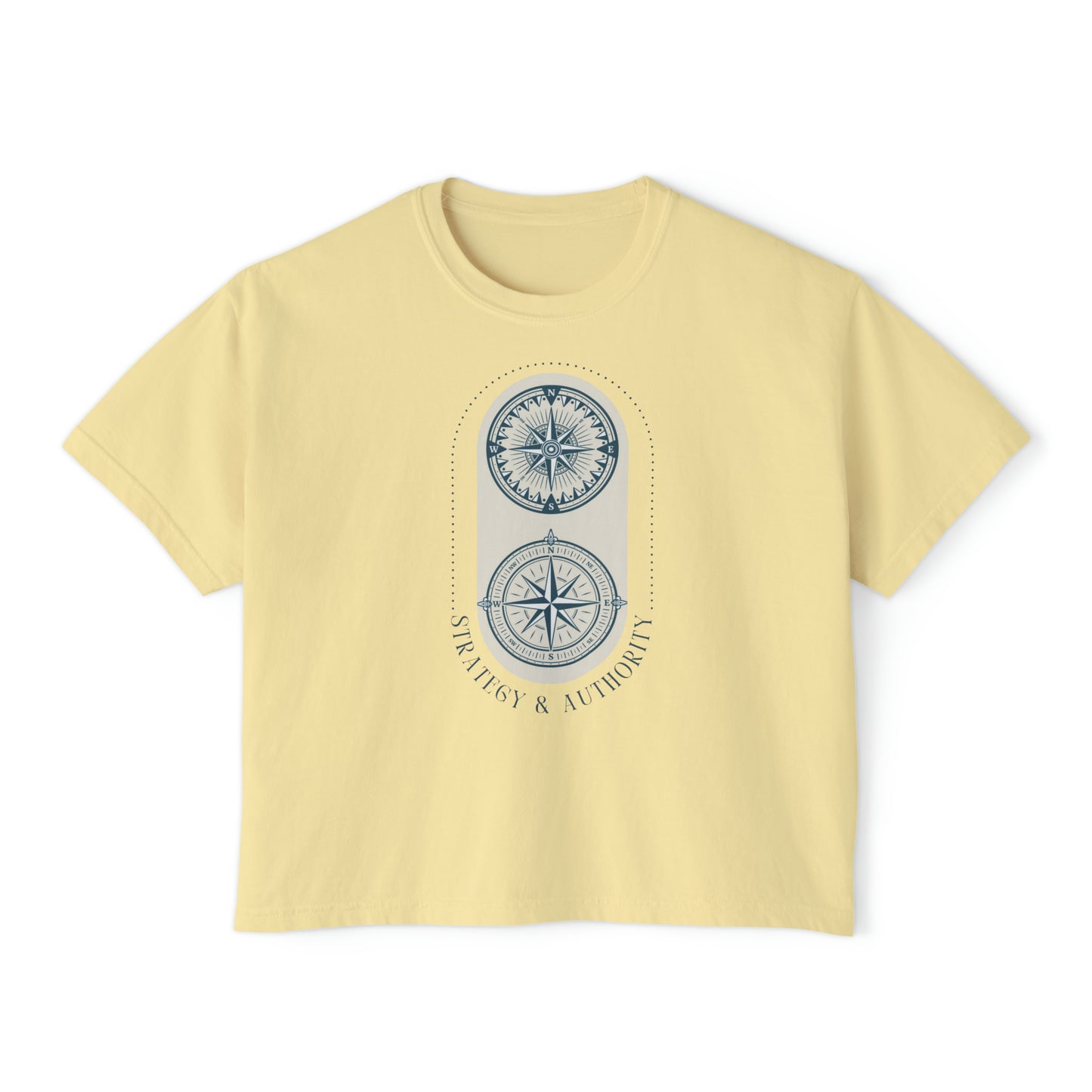 Strategy and Authority with Compass Women's Boxy Tee