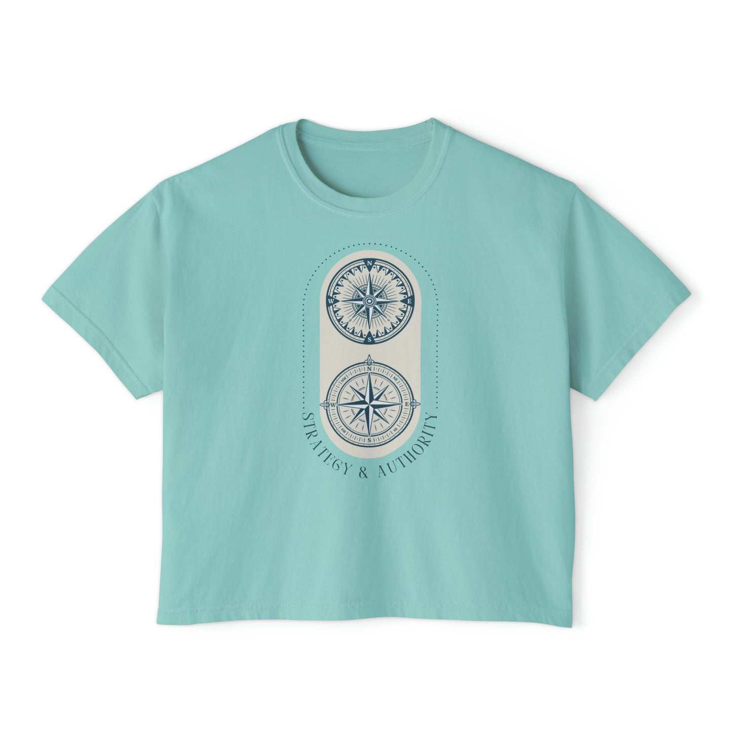 Strategy and Authority with Compass Women's Boxy Tee