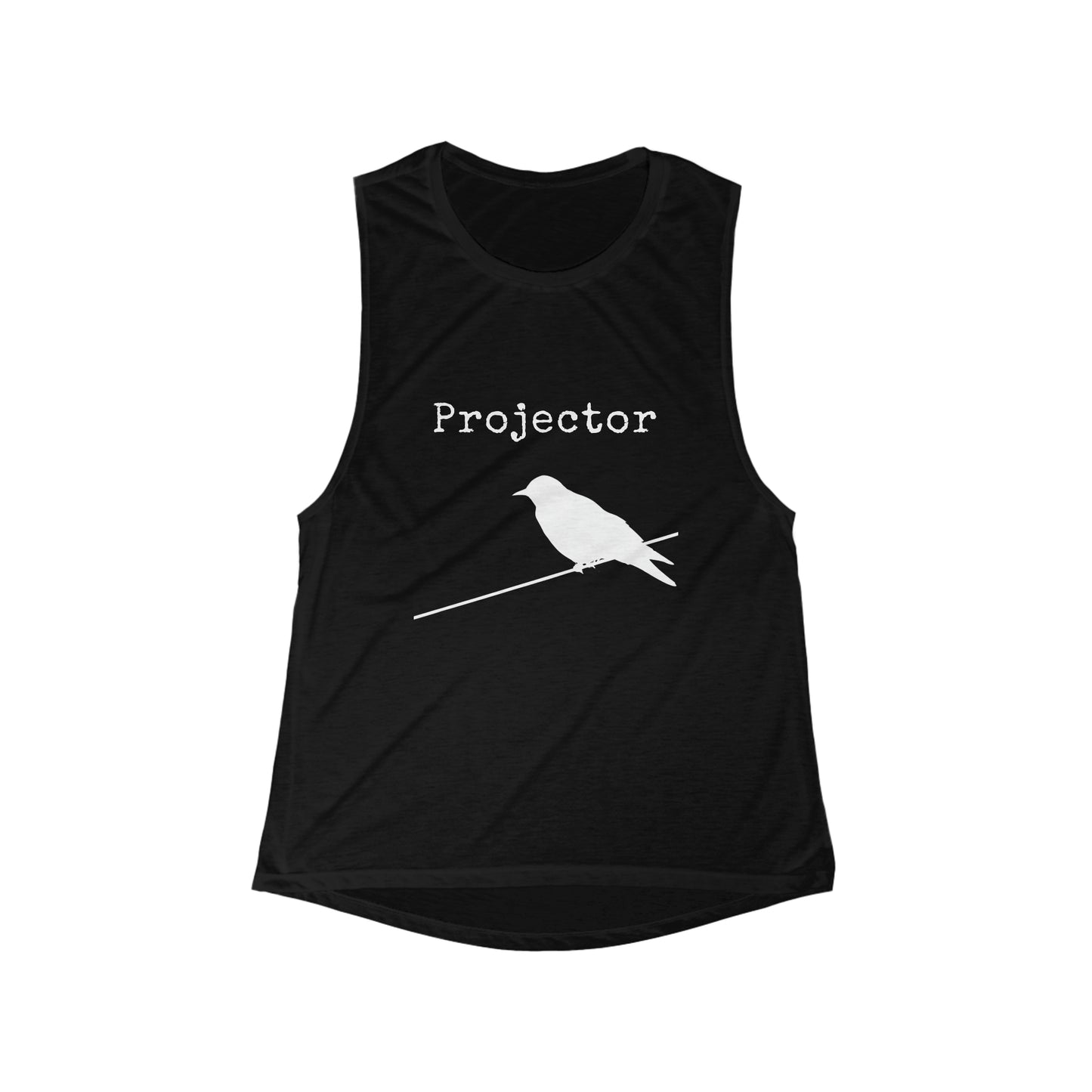 Projector Bird On Wire Women's Flowy Scoop Muscle Tank