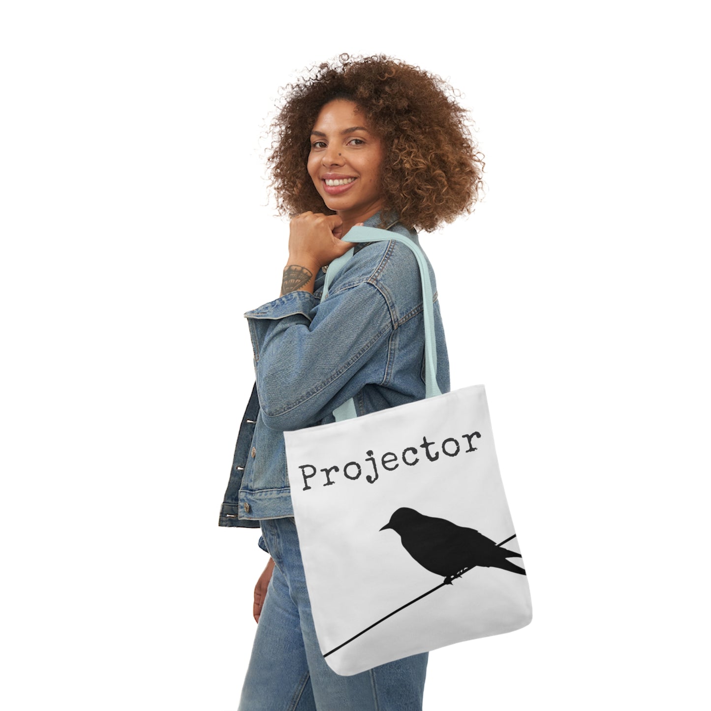 Projector Bird On Wire Canvas Tote Bag