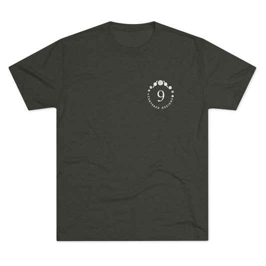 Unisex 9 Centered Designs Logo Tri-Blend Crew Tee