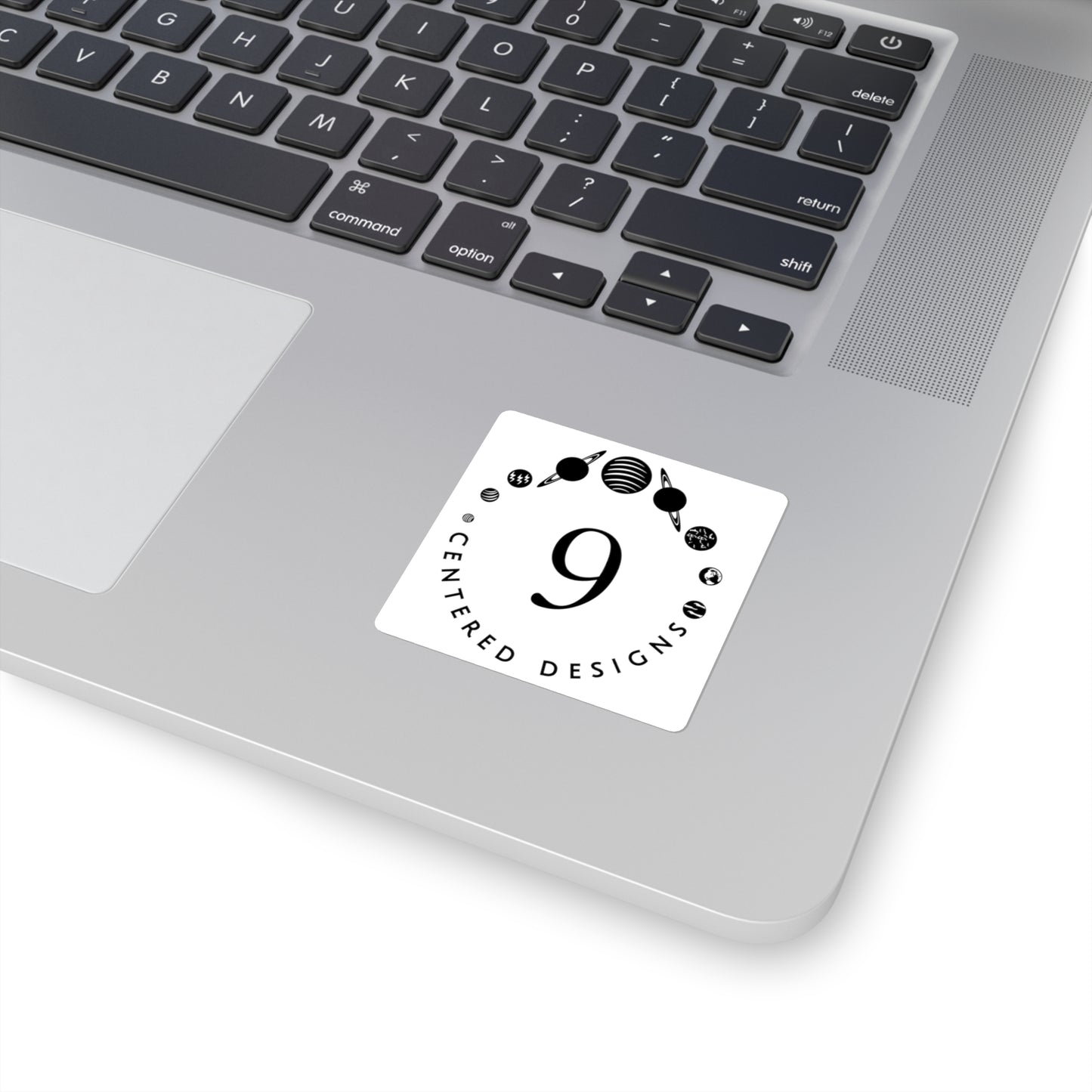 9 Centered Designs Logo Sticker