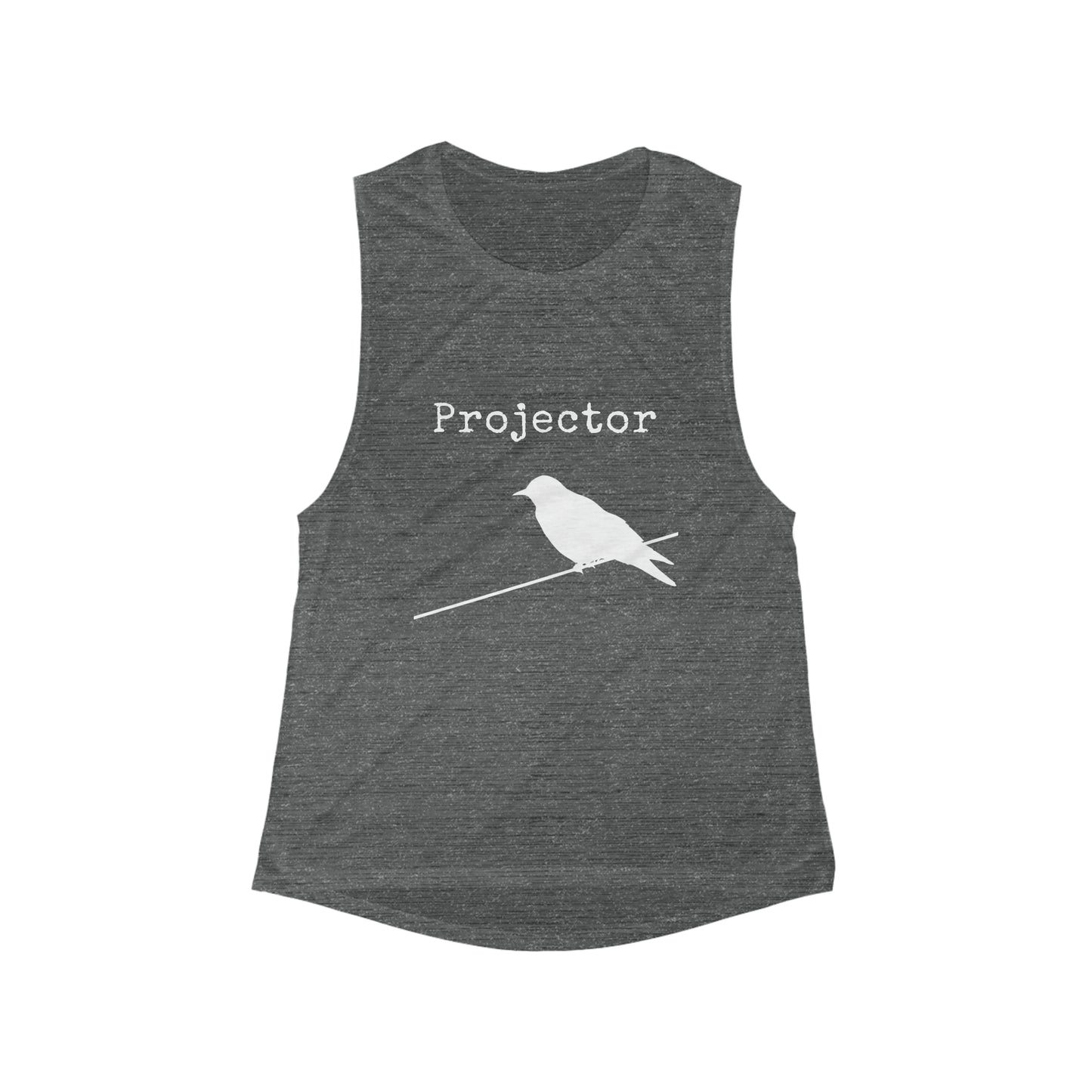 Projector Bird On Wire Women's Flowy Scoop Muscle Tank