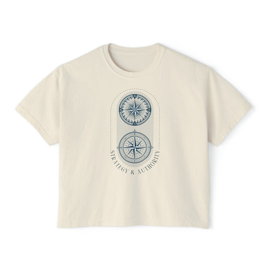 Strategy and Authority with Compass Women's Boxy Tee