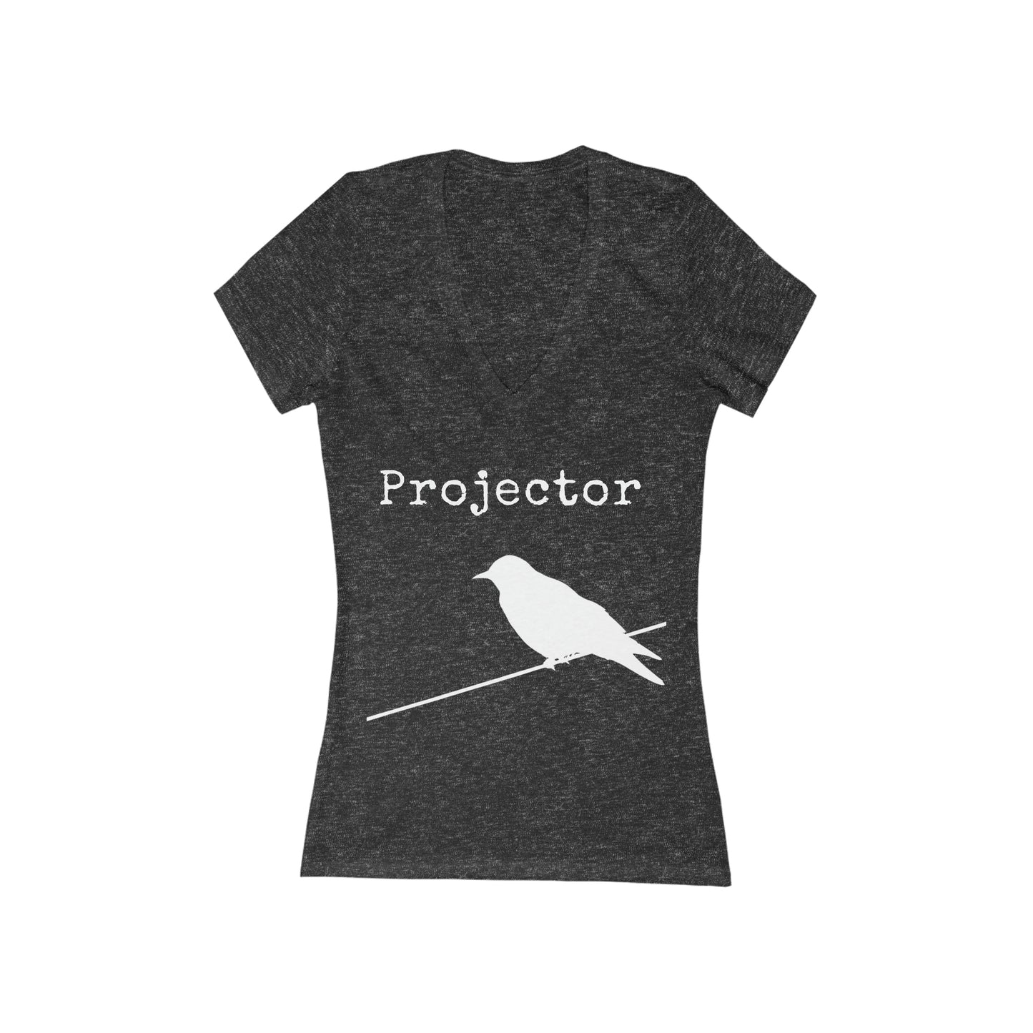 Projector Bird On Wire Deep V-Neck T-Shirt