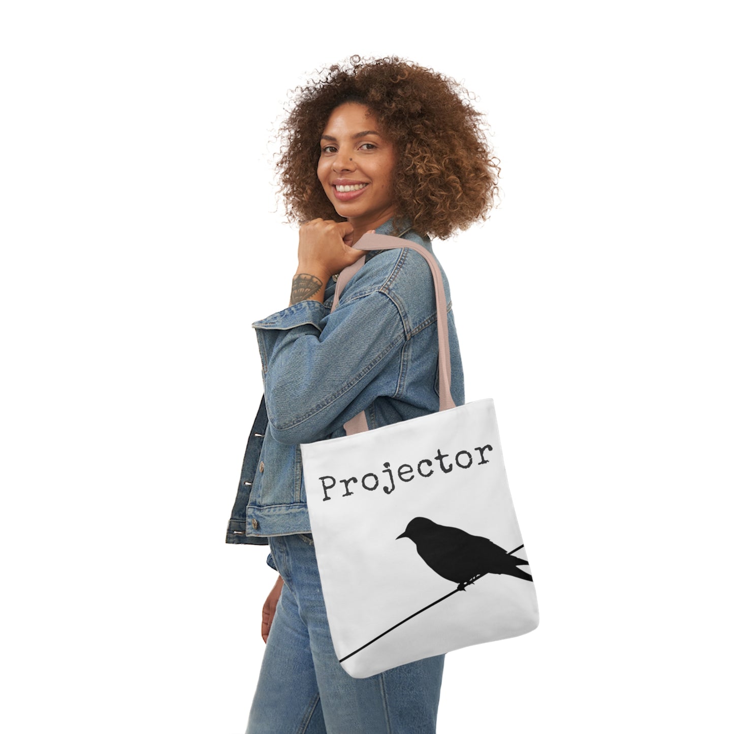 Projector Bird On Wire Canvas Tote Bag