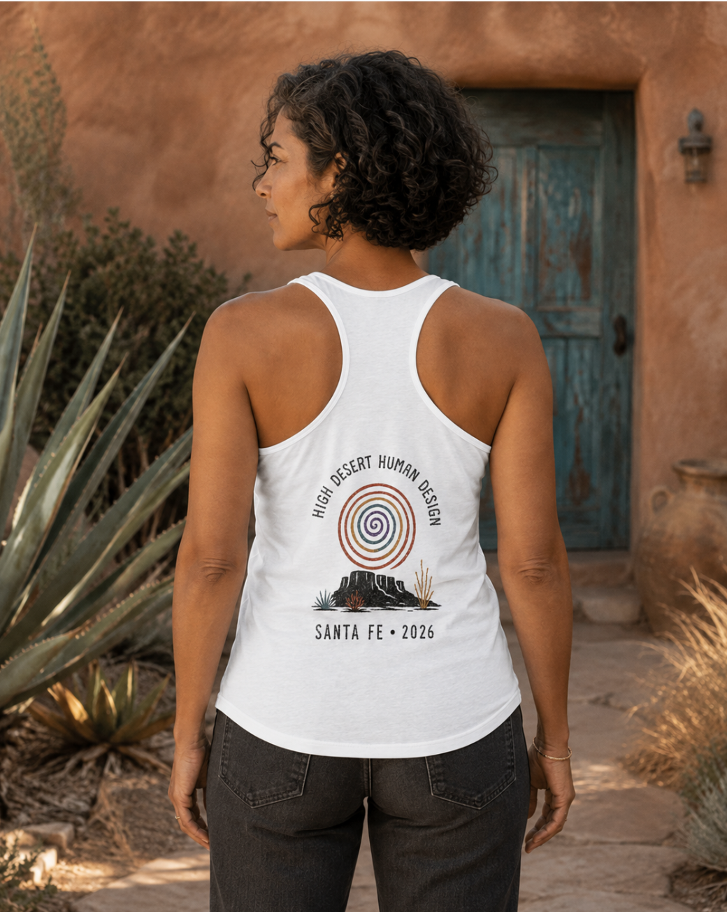 High Desert Human Design Two-Sided Racerback Tank - Santa Fe 2026