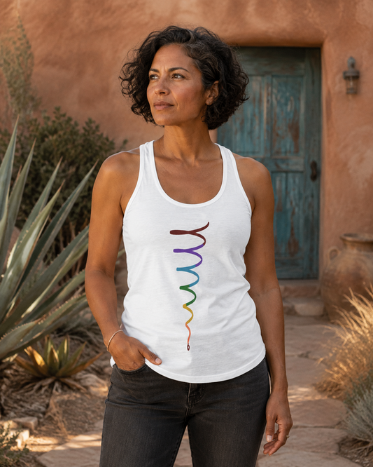 High Desert Human Design Two-Sided Racerback Tank - Santa Fe 2026