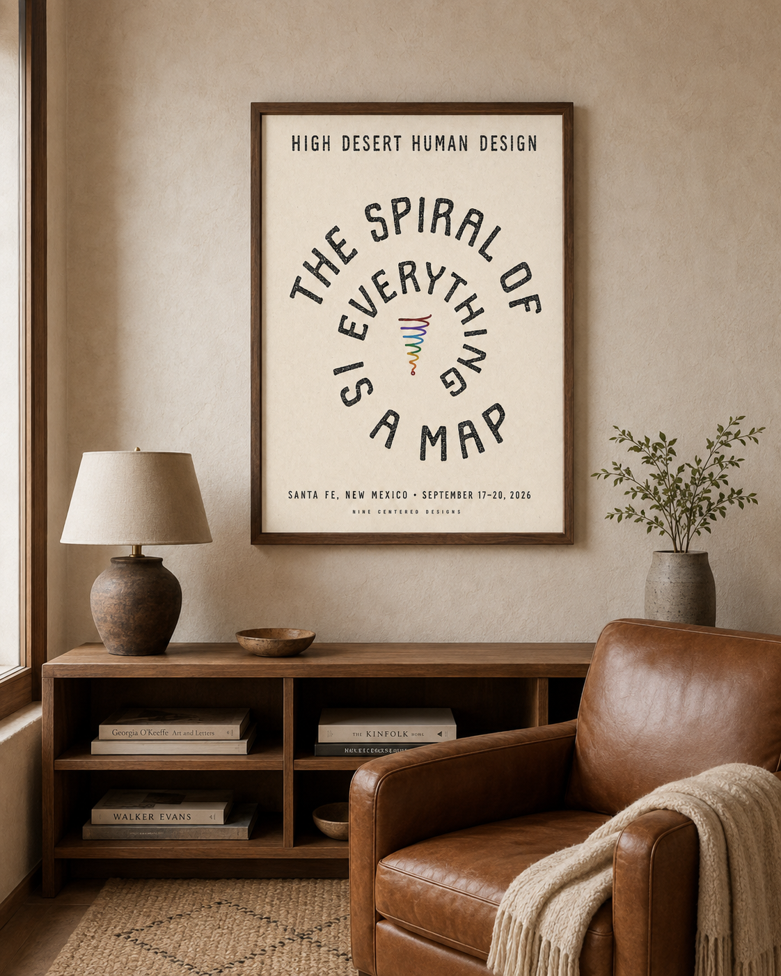 The Spiral of Everything Is a Map — High Desert Human Design 18×24 Art Print